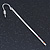 Long Silver Plated Crystal Bar Drop Earrings - 8cm Length - view 2