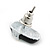 Children's/ Teen's / Kid's Small Black, White Enamel 'Shoe' Stud Earrings In Silver Tone - 13mm Length - view 4