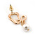 Sleek Simulated Pearl 'Snake With Red Eyes' Stud Earrings In Gold Plating - 30mm Length - view 10