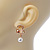 Sleek Simulated Pearl 'Snake With Red Eyes' Stud Earrings In Gold Plating - 30mm Length - view 4