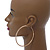 Oversized Clear Crystal Hoop Earrings In Gold Plating - 9cm Diameter - view 3