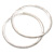 Oversized Clear Crystal Hoop Earrings In Rhodium Plating - 9cm Diameter - view 7