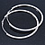Oversized Clear Crystal Hoop Earrings In Rhodium Plating - 9cm Diameter - view 2