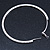 Oversized Clear Crystal Hoop Earrings In Rhodium Plating - 9cm Diameter - view 6
