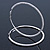 Oversized Clear Crystal Hoop Earrings In Rhodium Plating - 9cm Diameter