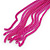 Black Enamel Butterfly & Deep Pink Chain Dangle Earrings In Gold Plating - 85mm Length - view 6