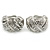 Rhodium Plated Clear Crystal C Shape Clip On Earrings - 18mm Length - view 4