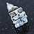 Cz Clear Square Stud Earrings In Silver Tone - 7mm - view 6