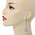 Gold Plated Clear Crystal 'Peace' Drop Earrings - 65mm Length - view 8