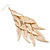 Long Wing Chandelier Earrings In Gold Plating - 13cm Length - view 4