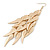 Long Wing Chandelier Earrings In Gold Plating - 13cm Length - view 8