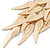 Long Wing Chandelier Earrings In Gold Plating - 13cm Length - view 3