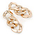 Oversized Gold Tone Acrylic Link Drop Earrings - 85mm L - view 9