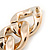 Oversized Gold Tone Acrylic Link Drop Earrings - 85mm L - view 7