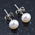 6mm Cream Freshwater Pearl Sterling Silver Stud Earrings - Boxed - view 10