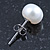 8mm White Freshwater Pearl Sterling Silver Stud Earrings - Boxed - view 8