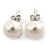 10mm White Freshwater Pearl Sterling Silver Stud Earrings - Boxed - view 9