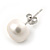 10mm White Freshwater Pearl Sterling Silver Stud Earrings - Boxed - view 6