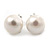 10mm White Freshwater Pearl Sterling Silver Stud Earrings - Boxed - view 12