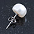 10mm White Freshwater Pearl Sterling Silver Stud Earrings - Boxed - view 13