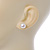 10mm White Freshwater Pearl Sterling Silver Stud Earrings - Boxed - view 7