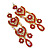 Divine Extravagance Red, AB Austrian Crystal Chandelier Earrings In Gold Tone - 80mm L - view 7