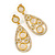 Bridal/ Wedding/ Prom Crystal Teardrop Earrings In Gold Tone - 53mm L - view 10
