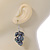 Black, Grey Freshwater Pearl Grape Drop Earrings In Silver Tone - 50mm L - view 3