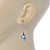 Bridal/ Wedding Light Grey Teardrop Pearl Style Earrings In Silver Tone - 40mm L - view 6