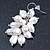 White Freshwater Pearl Grape Drop Earrings In Silver Tone - 45mm L - view 9
