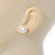 10mm White Off-Round Cultured Freshwater Pearl Stud Earrings In Silver Tone - view 9