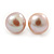 9mm Light Lilac Off-Round Cultured Freshwater Pearl Stud Earrings In Silver Tone - view 10