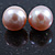 9mm Light Lilac Off-Round Cultured Freshwater Pearl Stud Earrings In Silver Tone - view 12