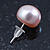 9mm Light Lilac Off-Round Cultured Freshwater Pearl Stud Earrings In Silver Tone - view 5
