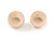 9mm Cream Off-Round Cultured Freshwater Pearl Stud Earrings In Silver Tone - view 1