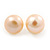 9mm Cream Off-Round Cultured Freshwater Pearl Stud Earrings In Silver Tone - view 9