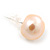 9mm Cream Off-Round Cultured Freshwater Pearl Stud Earrings In Silver Tone - view 5