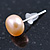 7mm Cream Off-Round Cultured Freshwater Pearl Stud Earrings In Silver Tone - view 10