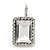 Clear CZ Square Drop Earrings With Leverback Closure In Rhodium Plating - 35mm L - view 12