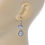 Bridal/ Wedding/ Prom Clear CZ Drop Earrings With Leverback Closure In Rhodium Plating - 45mm L - view 5