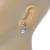 Bridal/ Wedding/ Prom Clear CZ Teardrop Earrings In Rhodium Plating - 20mm L - view 3
