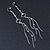 Long Crystal, Chain Dangle Earrings In Silver Tone - 13cm L - view 6