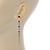 Silver Tone Red Crystal Tassel Drop Earrings - 75mm L - view 5
