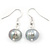 10mm Bridal/ Prom Off Round Light Grey Freshwater Pearl Drop Earrings In Silver Plating - 30mm L