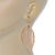 Gold Plated Filigree Leaf Drop Earrings - 85mm L - view 7
