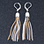 Stylish Tassel Earrings With Leverback Closure (Silver/ Gold/ Gun Metal) - 65mm L