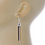Stylish Tassel Earrings With Leverback Closure (Silver/ Gold/ Gun Metal) - 65mm L - view 7