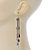 Gold/ Silver/ Bronze Tone Chain Crystal, Coin, Snake Dangle Earrings - 10cm L - view 3
