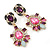 Statement Multicoloured Acrylic, Crystal Bead Chandelier Earrings In Gold Tone - 75mm L - view 7