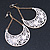 White Lacy Crescent Chandelier Earrings In Gold Tone - 85mm L - view 7